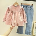 thumbnail image 2 of Futezty Toddler Boys Girls Clothes Fall Winter Outfit Sets, Kids Outfits Sets Long Sleeve Round Neck Button Front Elastic Waist 1T 2T 3T 4T 5T 6T 2 PC Everyday, 2 of 9