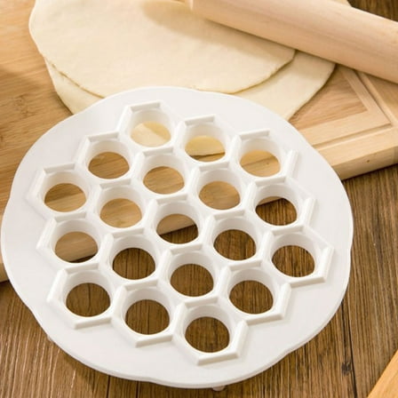 NICEXMAS 2Pcs Portable Russian Ravioli Mold White Plastic Dumpling Maker for Kitchen Use