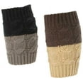 thumbnail image 2 of Women's MUK LUKS Reversible Boot Toppers Black/Dark Chocolate One Size (One Size), 2 of 2