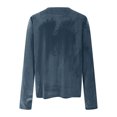 thumbnail image 5 of Rutainlusire Womens Trendy Casual Gold Velvet Half Zip Up Blouses Tops Women's Solid Color Elegant Metallic Velvet Long Sleeve Top, 5 of 6