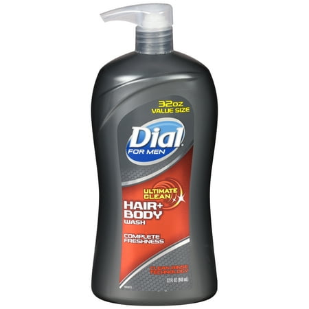 (2 pack) Dial for Men Body Hair + Body Wash, Ultimate Clean, 32 (Best Baby Hair And Body Wash)