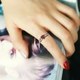 thumbnail image 5 of Women's Ring Simple Adjustable Heart Shape Crystal Finger Ring Charm Ring, 5 of 5