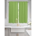 thumbnail image 4 of Fruit Green Bedroom Curtains 63 Inches length, Farmhouse Solid Green Color Modern Art Window Treatment Curtain Drapes, Rod Pocket Curtain Panels for Living Room Kitchen, 42"x63", 2 Panels, 4 of 7