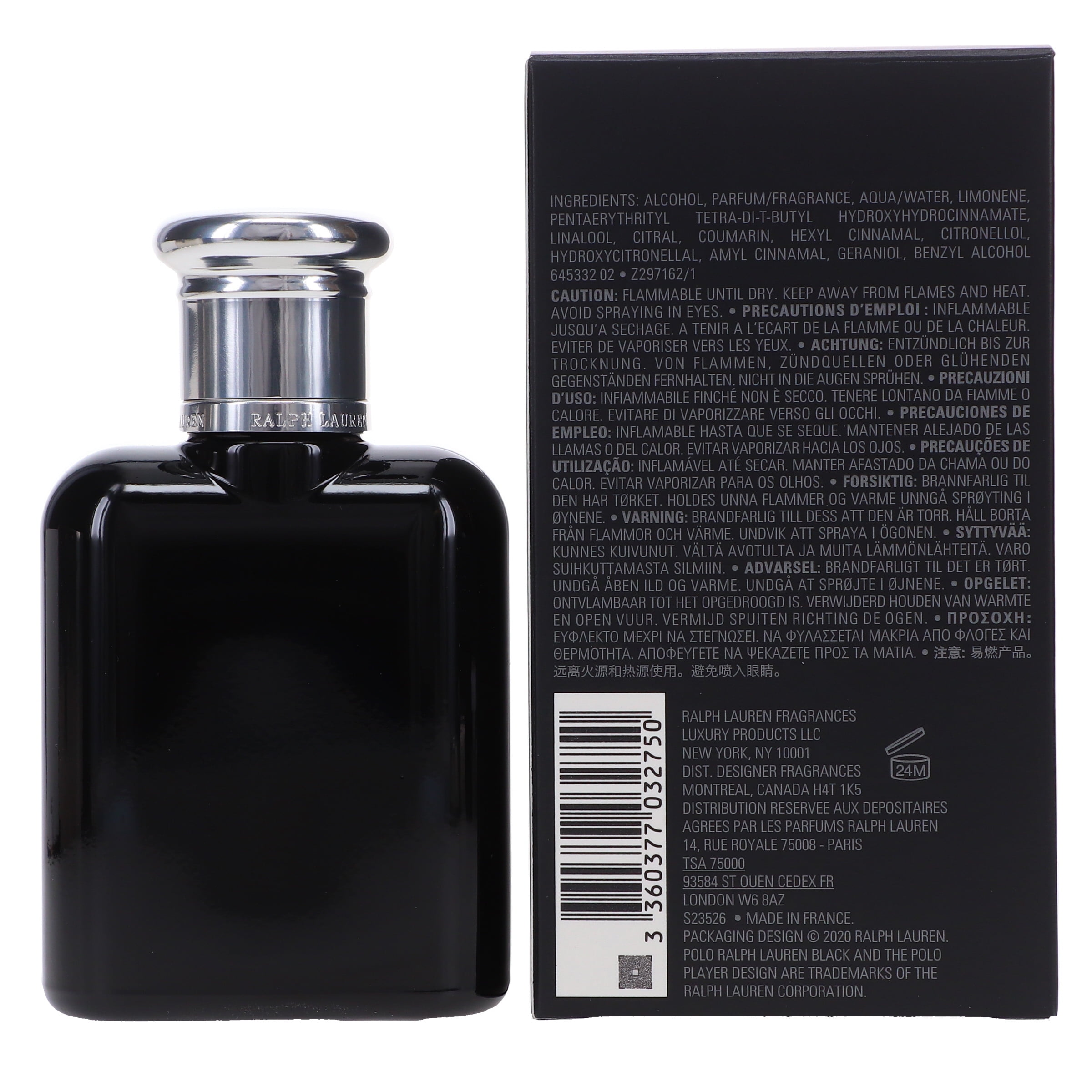 Ralph Lauren Polo Black Cologne for Men, Original 6.7 oz Eau de
