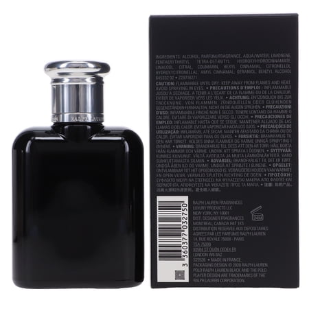 RALPH LAUREN POLO BLACK EAU DE TOILETTE, COLOGNE FOR MEN, 2.5 FL OZ