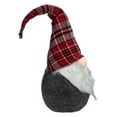 thumbnail image 3 of Northlight Plaid Bendable Hat Gnome Sitting Christmas Decoration - 25" - Red and Gray, 3 of 5