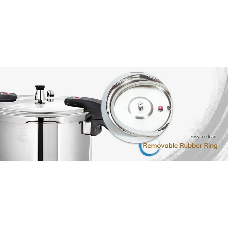 12 Quart Pressure Cooker, 11.6 PSI Thickened Stainless Steel Pressure  Canner w/Spring Valve Safeguard Devices for Stewing, Steaming, Canning