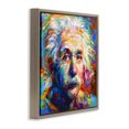 thumbnail image 3 of Stupell Industries Abstract Albert Einstein Portrait Abstract Painting Brown Floater Framed Canvas Art Print Wall Art, 25 x 25, 3 of 9