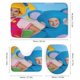 thumbnail image 3 of Club de la mamá ganso-theme 4-Piece Shower Curtain Set with Rugs, Waterproof Bathroom Decor Set Includes Bath Mat, U-Shaped Rug, Toilet Lid Cover and Curtain with Hooks, 3 of 6