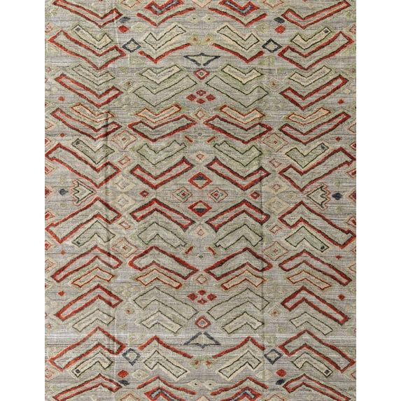 Ahgly Company Machine Washable Indoor Rectangle Abstract Dark Gold Brown Area Rugs, 8' x 12'