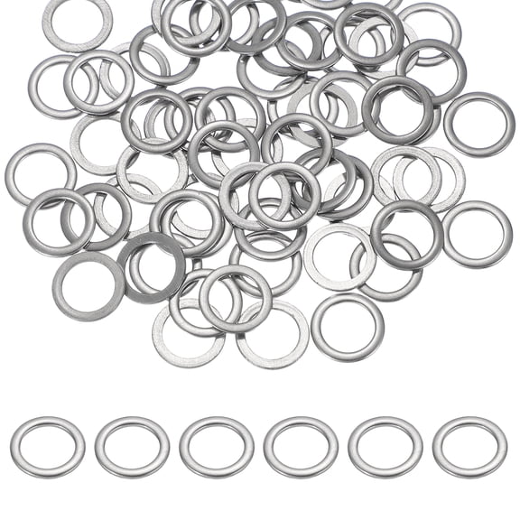 Uxcell M8 x 12mm Metal Screw Washers Set, 66Pcs 304 Stainless Steel Flat Washers