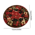 thumbnail image 6 of CHJK Christmas Round Tablecloth, 60 Inch Festive Xmas Black Cat and Gift Table Cover, Decorative Round Table Cloth for Holiday Dining Party Home Decoration, 6 of 6