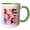 Green/White, variant on 3drose, Happy Holidays from All of Us Vintage Style Angels Mid Mod Style, 11oz Two-tone Red Mug