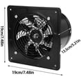 thumbnail image 2 of Extractor de aire de 6 ", diámetro del orificio de perforación, extractor de aire de 150 mm, extractor de aire de 40 W montado en la pared para cocina y baño (negro), 2 of 5