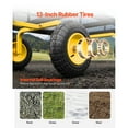 thumbnail image 5 of KFFKFF Mesh Steel Garden Cart 1400 Lbs, 46 x 30 " Heavy Duty Utility Wagon Cart, Pullable Metal Garden Trolley with 13' All Terrain Tires, Removable Mesh Sides, 180°Swiveling Handle, 5 of 9