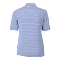thumbnail image 3 of Women's Cutter & Buck  Royal SMU Mustangs DryTec Virtue Eco Pique Stripe Recycled Polo, 3 of 3