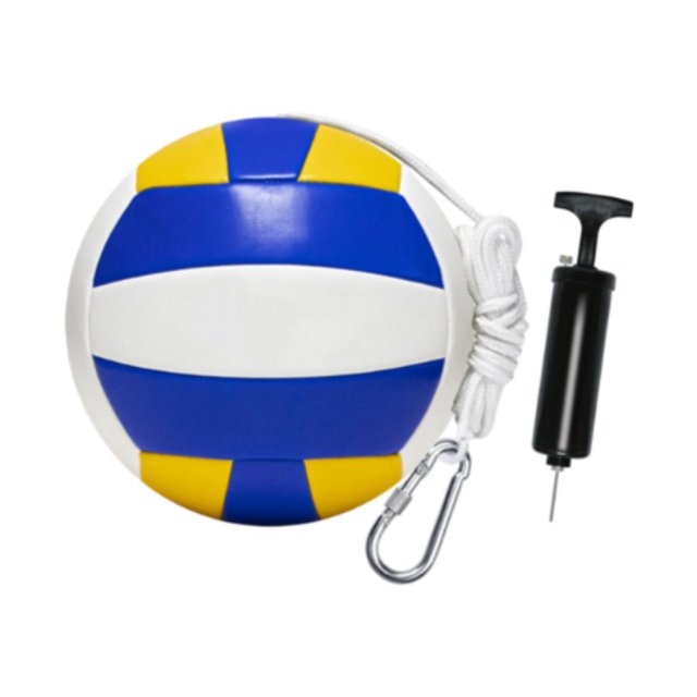 Pelota y cuerda Tetherball Pelota y cuerda Tetherball portátil para juegos, parques, actividades, juegos familiares divertidos, niños, adultos, perros Azul