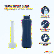LUXE Bidet Portable Travel Bidet - 450-ml Capacity, Non-Slip, Ergonomic Bottle with Retractable Nozzle and High-Quality Storage Bag