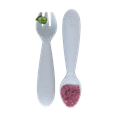 thumbnail image 5 of ezpz Mini Utensils (Blush) - 100% BPA-Free Fork and Spoon - Toddler Utensils - Designed by a Pediatric Feeding Specialist - 12 Months+, 5 of 12