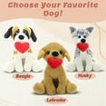 thumbnail image 4 of Made by Aliens Personalized Cute Pawpals Puppy Dog- Stuffed Animal Plush Toy-with Red Heart-Perfect Gift for Valentine Day- Graduation Day- Birthday- 8 inches (Beagle), 4 of 7