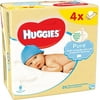 Huggies Pure Wipes 4 Packs of 56 - Set of 2