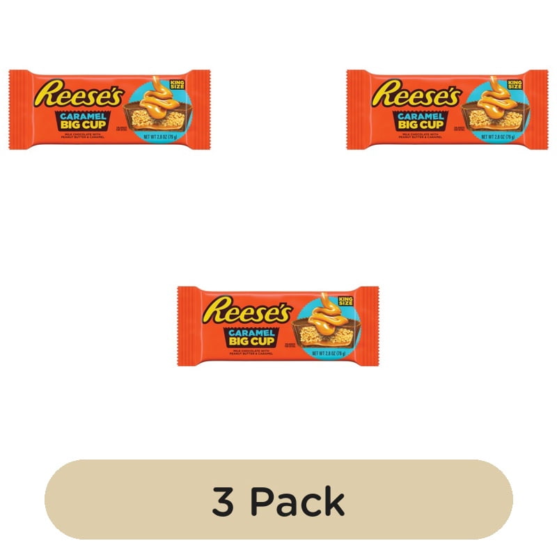 Reese's Big Cup Caramel King Size 79g, British Import (Pack of 3)