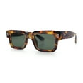 thumbnail image 5 of Hipster Thick Plastic Horn Rim Rectangle Gentleman Fashion Sunglasses Tortoise - Green, 5 of 8
