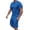 Blue, variant on NGTEVOOS Men 2 Piece O-Neck Short Sleeve Tee Shirts And Fit Sport Shorts Set