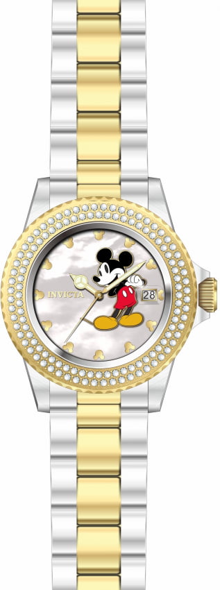 Invicta Disney Limited Edition Mickey Mouse Quartz Crystal White Dial  Ladies Watch 32483
