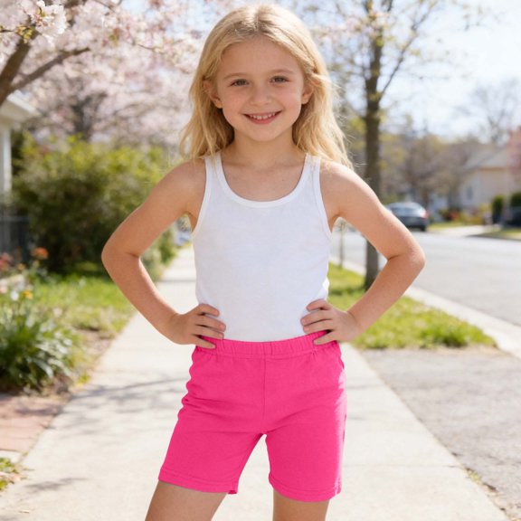 Toddler Girls Shorts Dance Leggings Layering Underwear Breathable Soft Playwear Pants Summer CasualHot Pink9-12 Months