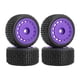 thumbnail image 2 of 4x Llantas RC Neumáticos Ruedas Repuestos Caucho Profesional DIY Modificado Reemplazo Púrpura, 2 of 6