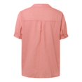 thumbnail image 7 of SNKSDGM Casual Easter Shirts for Women Shirts for Women Graphic Tees Summer Short Sleeved and Linen Women's Thin Loose High End Retro V Neck Shirt Pullover Linen Top Women's Tops 3/4 Sleeve Loose Fit, 7 of 7