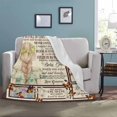 thumbnail image 3 of LHSHID Personalized Love Saying Message Text Blanket to My Daughter from Mom and Dad Not Always Eye to Eye but Always Heart to Heart Blanket Bed Throws, 3 of 5