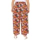 thumbnail image 4 of Pantalones de pierna ancha de flores para mujer de talla grande Agnes Orinda con lazo frontal, estilo bohemio, fluidos, casuales, de playa, palazzo con bolsillos 1X negro y rojo, 4 of 8