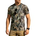 thumbnail image 3 of Men's Active Quick Dry Crew Neck T Shirts Xamo Print Athletic Running Gym Workout Short Sleeve Tee Tops, 3 of 7