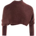 thumbnail image 1 of Xiao Hua Bufanda con mangas para mujer, suéter de punto con mangas, poncho cálido de talla grande para otoño e invierno, color café, 1 of 2