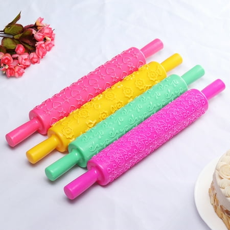 Festival Rolling Pin Embossing 4 Types Baking Pastry Cake Roller Christmas Decorating Mold