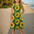 thumbnail image 1 of LOVZFMLL Robe d'Été à Manches à Volants pour Filles, Tenue d'Été pour Enfants 4-14T, 1 of 8
