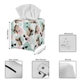 thumbnail image 5 of ZUXONGSY Corgi Square Tissue Box Covers Flower Pack of 2 Modern PU Leather Tissue Holder Decorative Holder Organizer Removable Tissue Box Cover for Children Birthday Gifts, 5 of 7