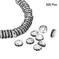 thumbnail image 3 of CHUANK 200Pack 6mm Rondelle Spacer Beads  Silver Plated Rhinestone Spacer Beads for Jewelry Making Supplies  Gold White, 3 of 6