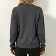 thumbnail image 4 of WULMLEO Women Zip Up Knit Cardigan, Long Sleeve Stand Collar Sweater Jacket with Pockets Soft Lightweight Loose Fit Casual Outerwear Gray L, 4 of 5