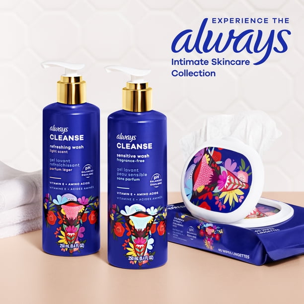 Always Cleanse Feminine Unscented Personal Cleanser, pH Balanced