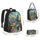 thumbnail image 2 of Balery Whimsical Cats Night Cafe Mochila Escolar 3 en 1 para Niños - Mochila Resistente con Lonchera Térmica y Estuche - Mochila Escolar para Niños y Niñas, 2 of 7