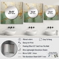thumbnail image 4 of Designart "Gold Pottery In Green Minimalism" abstract spirals Square Mirror Wall Decor Modern - Large Green Square Bathroom Mirror - Square Printed Wall Mirror Art, 4 of 5
