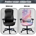 thumbnail image 4 of POLERO Marble Dream Dustproof All-in-One Computer Office Chair Covers, Breathable Elastic Cloth Computer Chair Slipcovers for Gaming, 4 of 7