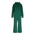thumbnail image 4 of Lounge Sets for Women Sweatsuits 2 Piece Outfits 2026 Fall Drawstring Sweatshirt Wide Leg Sweatpants Tracksuit (XXL, Green), 4 of 9