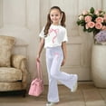 thumbnail image 5 of MAIHAN Toddler Kid Girls Clothes Butterfly Sweatshirt & Flare Leg Pants Fall Winter for Girl Cute Christmas Outfits(White,13-14 Years), 5 of 6