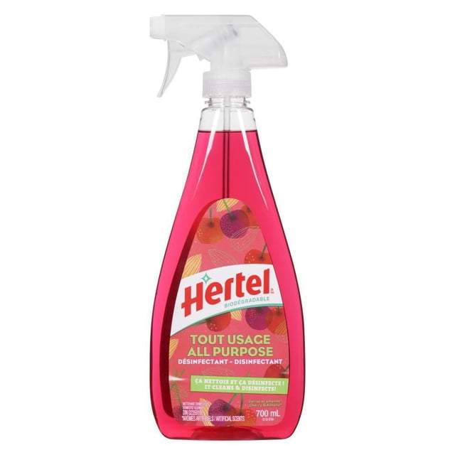 Hertel All Purpose Disinfectant Cleaner Spray, Cherry Almond Scent, 700ml