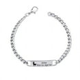 thumbnail image 1 of CNKOO Zodiac Stainless Steel Curved Bracelet - Silver, 1 of 7