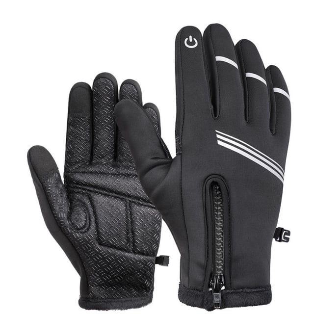 Guantes MTB cálidos, resistentes al viento y antideslizantes con función de pantalla táctil
